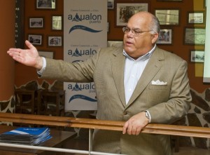 Arnold Moreno, durante la presentación del nuevo proyecto de Aqualon. (Julián Pérez)