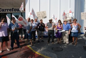 Protesta en Carrefour