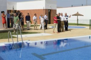 Inauguración de la piscina de San Silvestre.