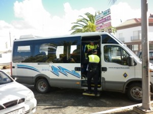 Control de autobuses escolares.