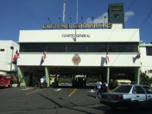 las instalaciones del Cuerpo de Bomberos de Santo Domingo