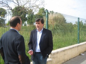 Concejales socialistas en el parque