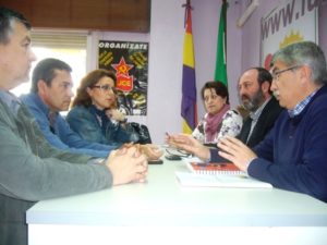 Encuentro Grupo Municipal IU Huelva con dirigentes sindicales UGT