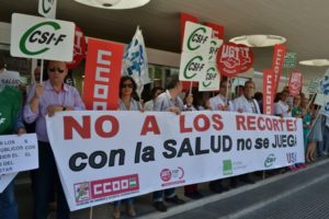 Protesta contra los recortes en Sanidad