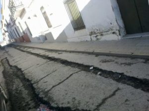 Calle de Trigueros donde se van a acometer obras