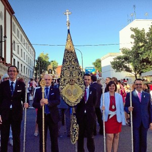 Foto de Archivo. Salida procesional de la imagen de la Buena Madre de los Maristas en Huelva.