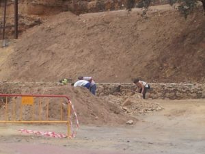 Trabajadores de la bolsa de empleo en Gibraleón.