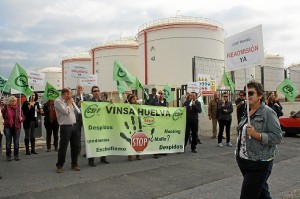 Protesta del sindicato CSIF por el despido de un delegado en Vinsa.