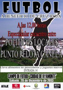 Partido políticos contra punto pelota canela en Ayamonte.