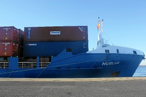 El barco tiene el nombre de Huelva.