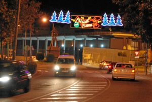 Alumbrado navideño en Isla Cristina.