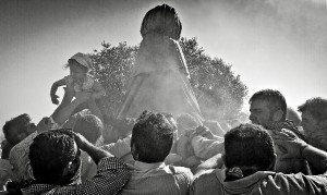 Traslado de la Virgen del Rocío. (Julián Pérez)