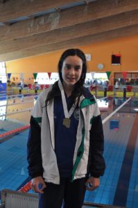 Alba Vázquez, nadadora del Club Natación Huelva.