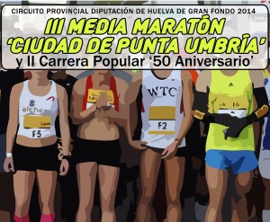 Cartel de la Media Maraton de Punta Umbría.