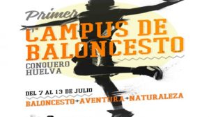 Cartel del Campus deportivo de verano Conquero Huelva.