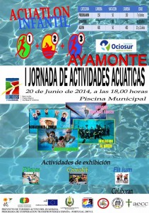 Cartel de las I Jornadas de Actividades Acuáticas Eurociudad del Guadiana.