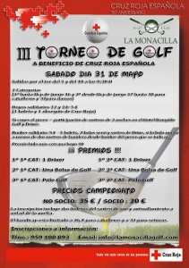 Cartel del III Campeonato de golf Cruz Roja.