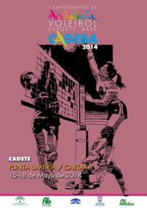 Cartel del Campeonato de Andalucía cadete de voleibol.