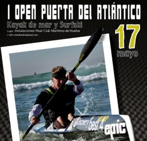 Cartel del I Open Puerta del Atlántico de kayak de mar.