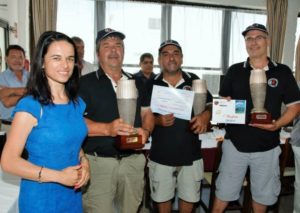 Concurso de pesca en el río Guadiana.