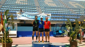 Los hermanos Huerga del Club de Atletismo de Ayamonte.