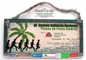 Cartel de la Carrera Nocturna solidaria de Punta Umbría.