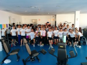 Actividades deportivas en el gimnasio de La Palma del Condado.