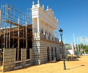 Montaje de la fachada.