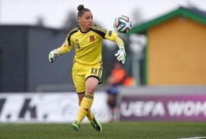 Sara Serrat, portera del Fundación Cajasol Sporting y de la Selección Española sub 19.