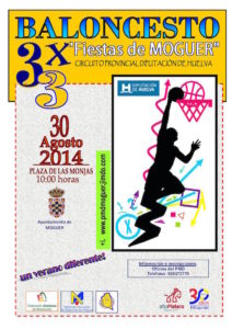 Tres por tres de baloncesto en Moguer.