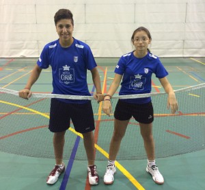 Alba Gómez y Alberto Cruzado, del CD Bádminton Huelva.