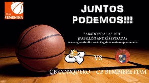 Cartel del partido CB Conquero-Bembibre.