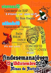 cartel fin de semana joven