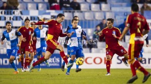 Dimas y Antonio Núñez ante el Sabadell.