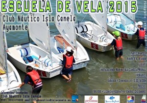 Cartel escuela vela de Isla Canela.