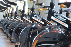 Bicicletas en el nuevo gimnasio de Palos de La Frontera.