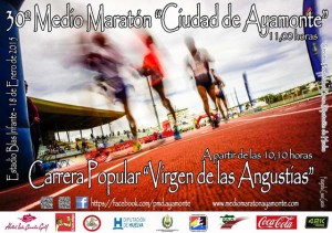 Cartel de la Media Maratón y Carrera Popular Virgen de las Angustias.