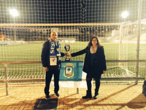 Antonio Toledo y Manoli Romero, entrenador y presidenta del Cajasol Sporting.