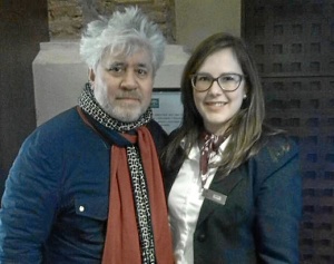 Almodóvar en el Hotel Convento de Aracena. (Foto: @MariaVelaure)