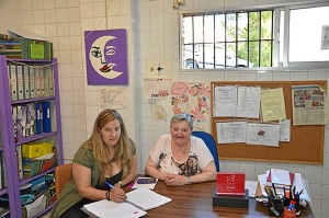 Exdra y Manuela, secretaria y presidenta de Miriadas.