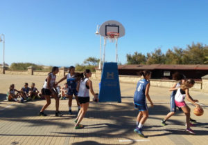 Circuito tres por tres de baloncesto.