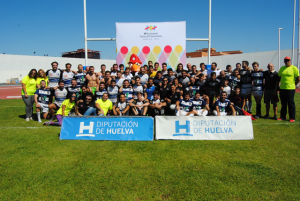 Partido de rugby entre el Bifesa Tartessos y el Ciencias B de Sevilla.