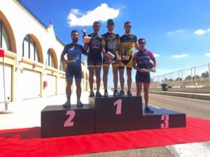 Podium máster 30 del Circuito de la Vendimia en La Palma del Condado.