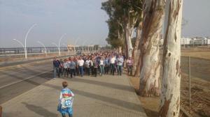 Marcha silenciosa del Recreativo de Huelva. (albiazules.es)