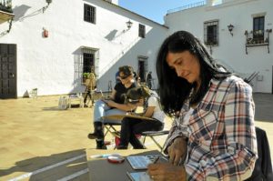 ambiente del patio de la Jaboneria.