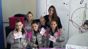 Benjamines del Club Gimnasia Rítmica Huelva.