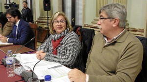 Monica Rossi y Juan Manuel Arazola, en el pleno.