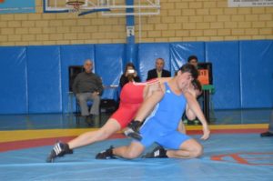 Luchadores del Club Lucha Libre 'El Campeón' de Cartaya.