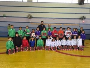 Selección Andaluza de lucha libre olímpica en categorías benjamín y alevín.