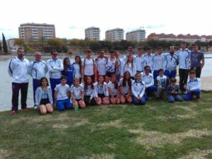 Equipo de piragüismo del Real Club Marítimo de Huelva.